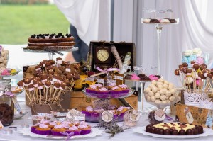 Wedding sweets bar with chocolate